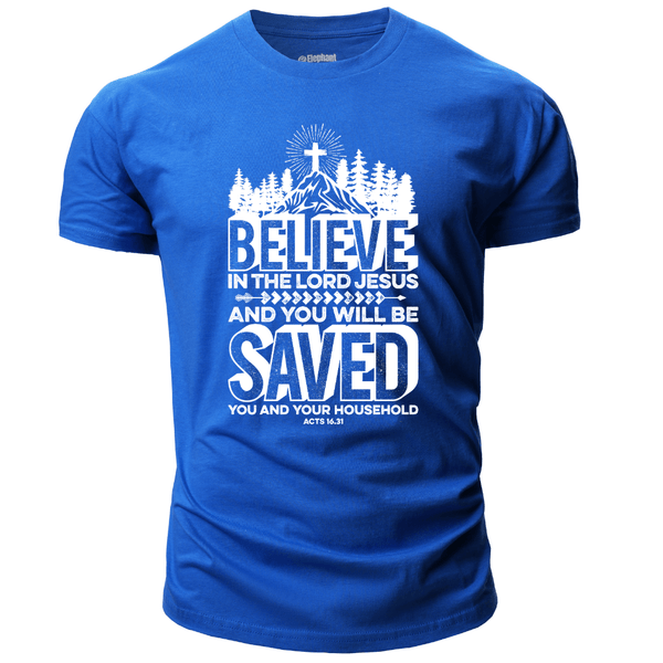 BELIEVE IN THE LORD JESUS T-shirt for Men