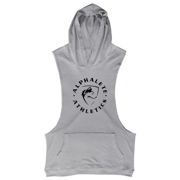 grey Alphalete Sleeveless Hoodie Tank Tops