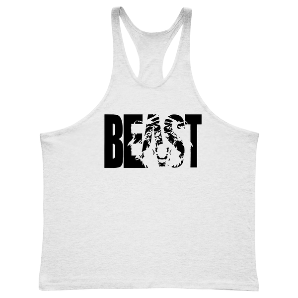 BEAST Graphic Fitness Stringer Tank Tops