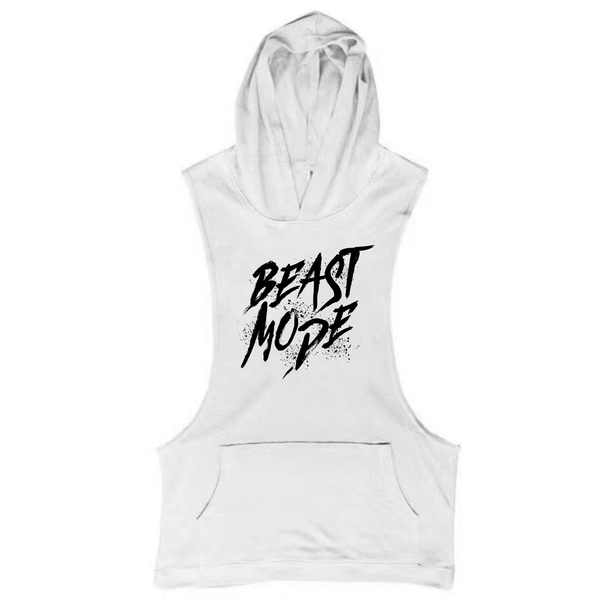 BEAST MODE Workout Sleeveless Hoodie Tank Tops