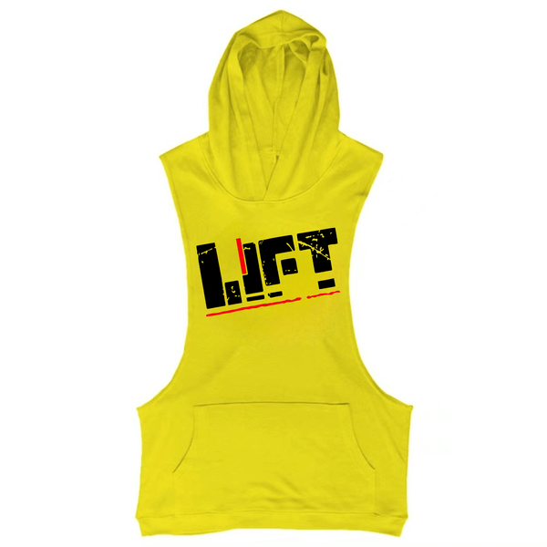 yellow Men's LIFT Hoodie Tank Tops