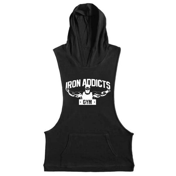 Men's IRON ADDICTS Sleeveless Hoodie Tank Tops