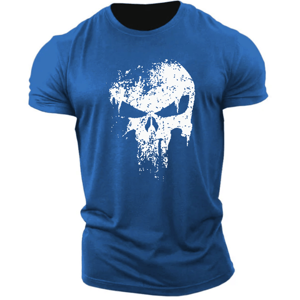 blue Men's Skull Graphic  T-Shirts