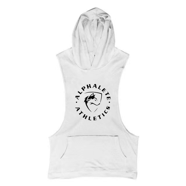 white Alphalete Sleeveless Hoodie Tank Tops