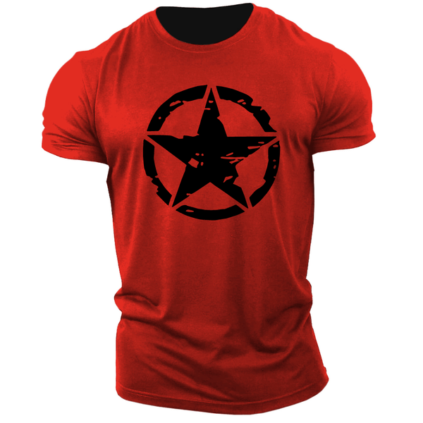red Men's Star Graphic Tees