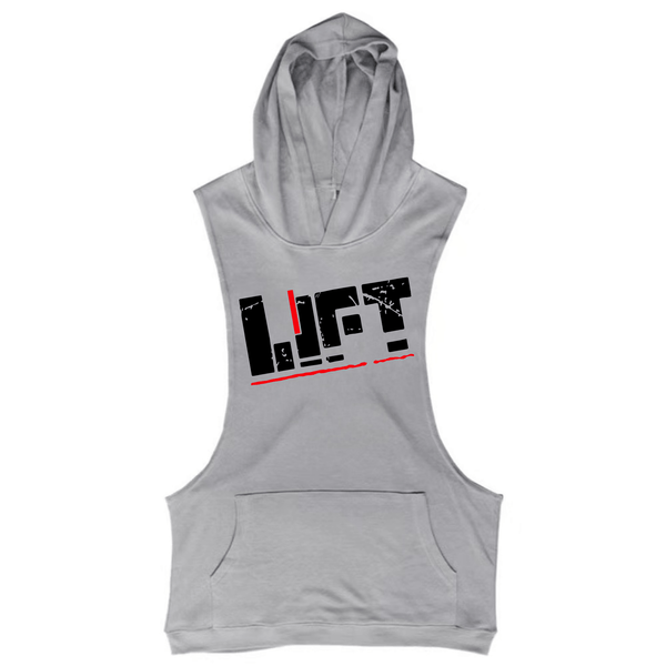 grey Men's LIFT Hoodie Tank Tops