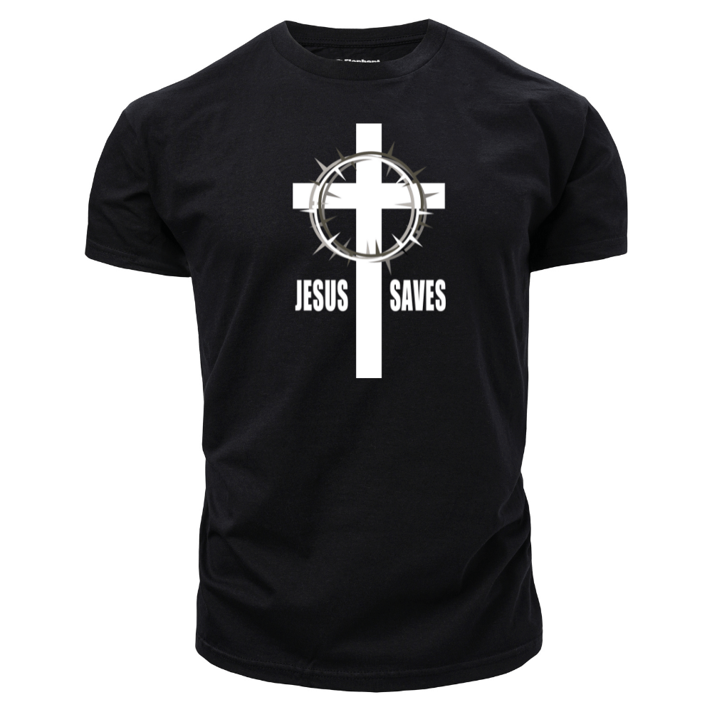 JESUS SAVES CROSS Graphic T-shirt