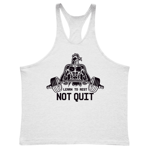 Learn to Reset, NOT QUIT Graphic Stringer Tank Tops