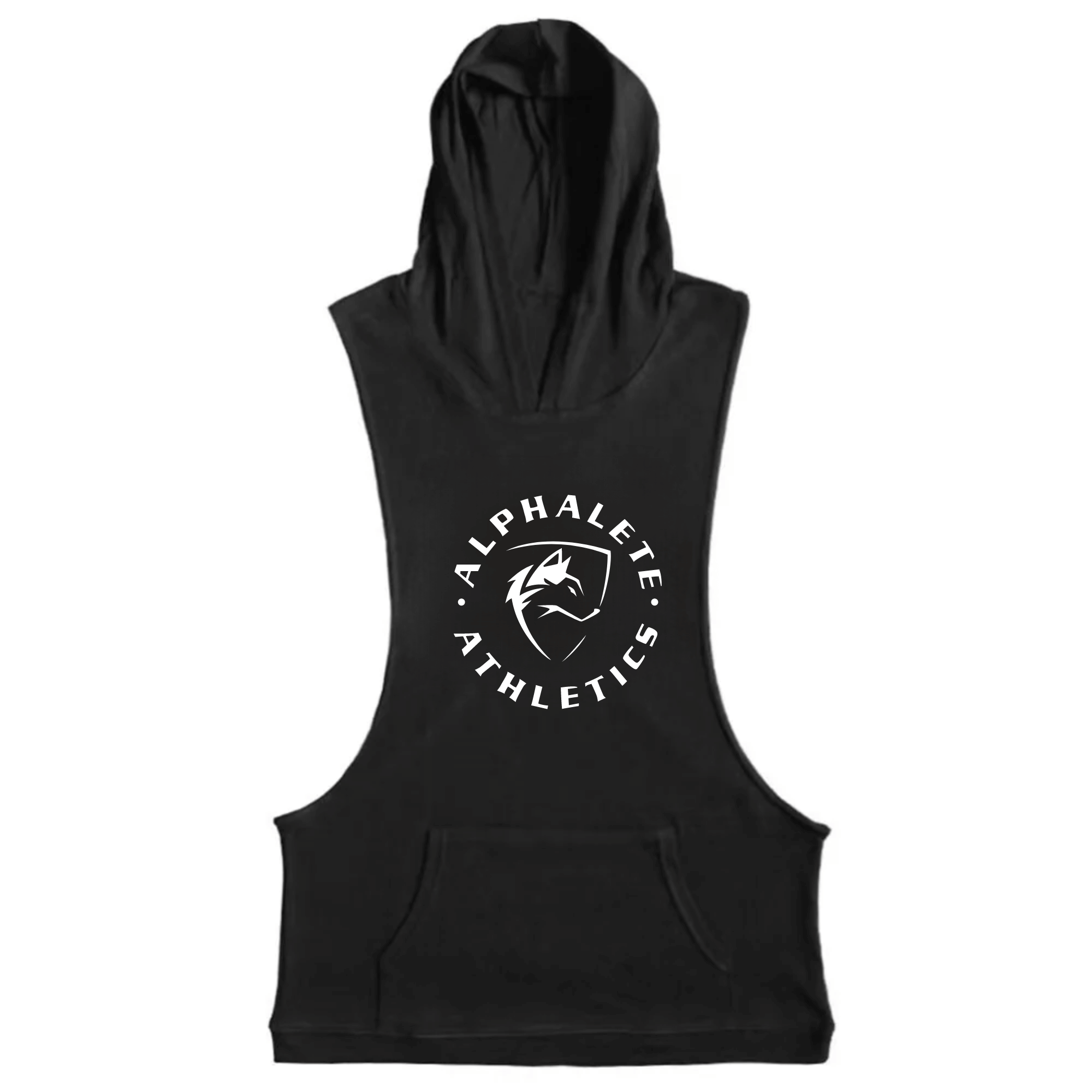 black Alphalete Sleeveless Hoodie Tank Tops