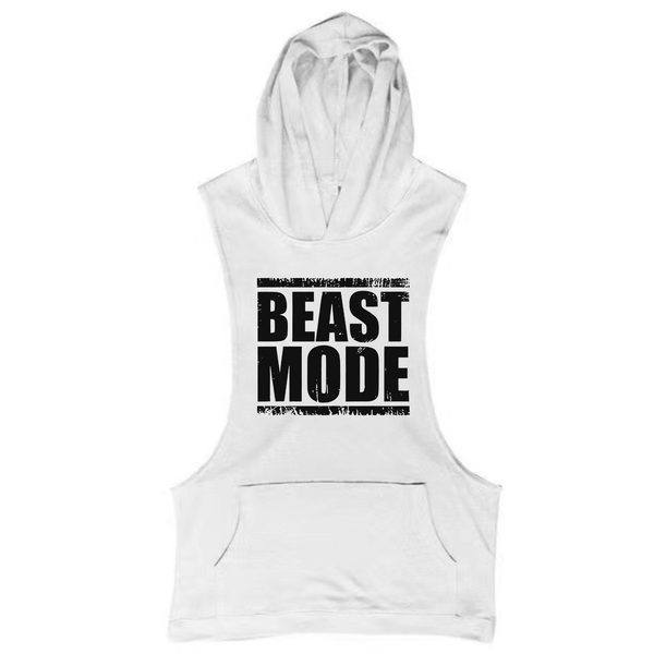 BEAST MODE Workout Sleeveless Hoodie Tank Tops