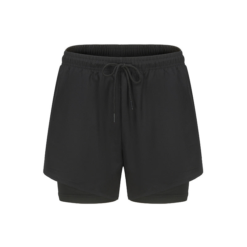 Men's Quick-Drying Fake Two-Piece Training Fitness Shorts