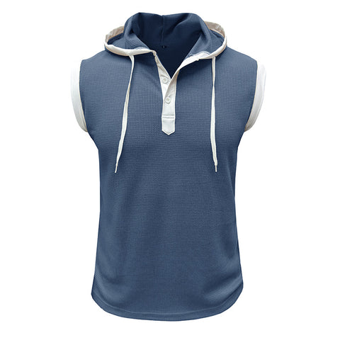 Sapphire Blue sleeveless hoodies