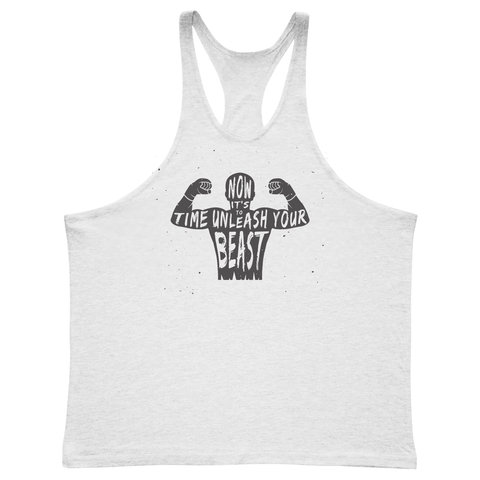 BEAST MODE Graphic Stringer Tank Tops for Working out