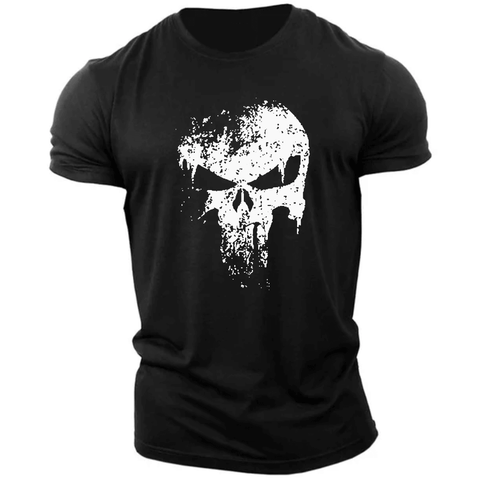 black Men's Skull Graphic  T-Shirts