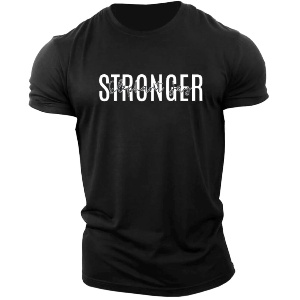 STRONGER Workout Cotton Tees – Elephant Jay