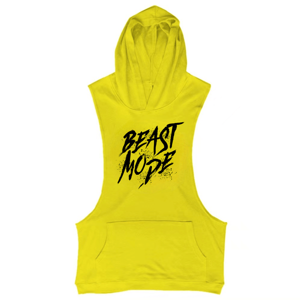 BEAST MODE Workout Sleeveless Hoodie Tank Tops