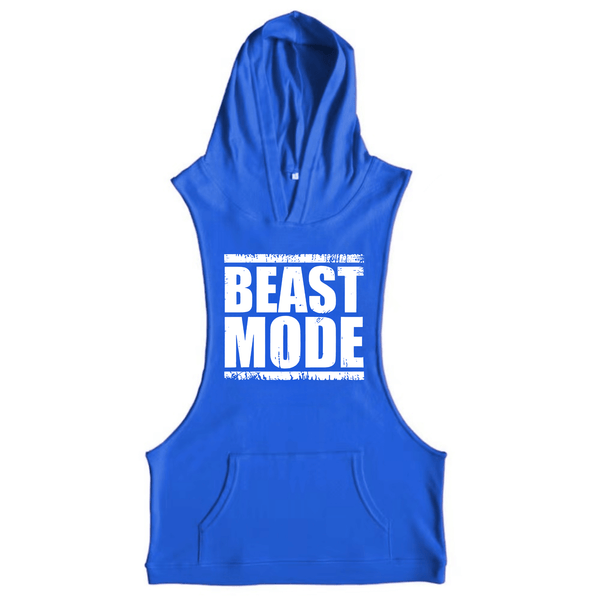 BEAST MODE Workout Sleeveless Hoodie Tank Tops