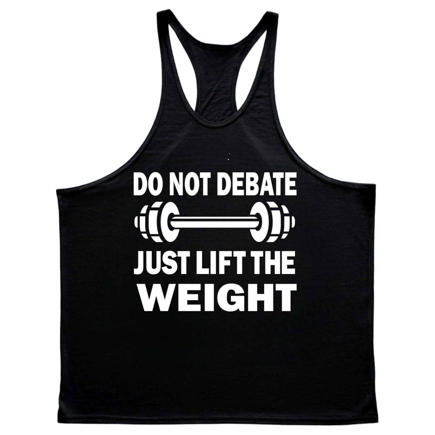 JUST LIFT THE WEIGHT Workout Stringer Tank Tops