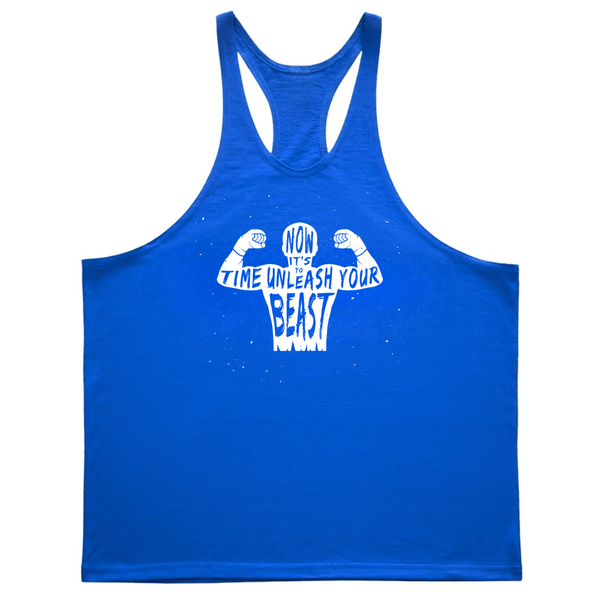 BEAST MODE Graphic Stringer Tank Tops for Working out