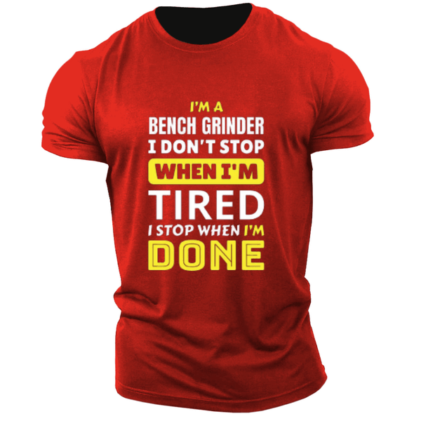 red I DON'T STOP WHEN I'M TIRED Inspirational Graphic Tees