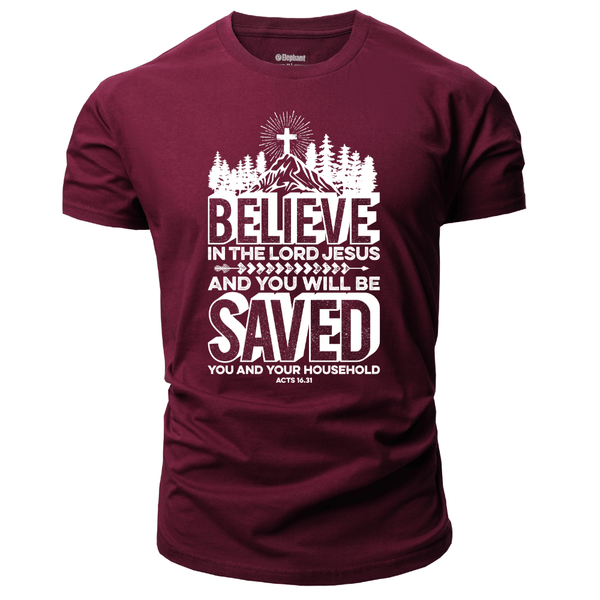 BELIEVE IN THE LORD JESUS T-shirt for Men