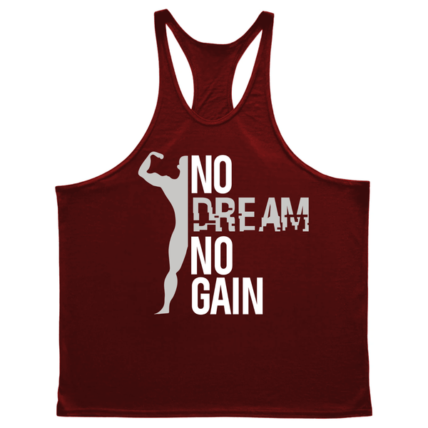 NO DREAM NO GAIN Y-back Gym Tank Tops for Men